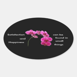 Inspirierend Orchidee Ovaler Aufkleber