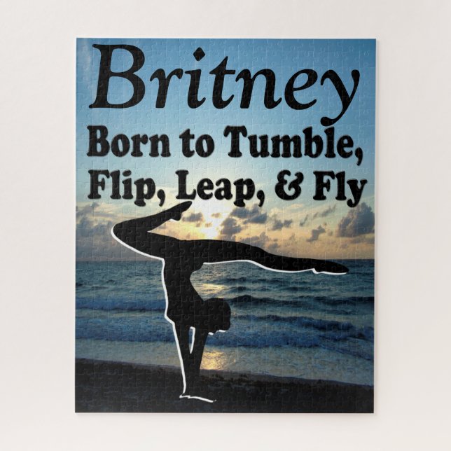INSPIRIEREND PERSONALISIERT GYMNAST GIRL PUZZLE (Vertikal)