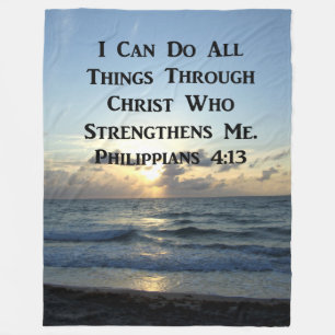 INSPIRIEREND PHILIPPIANER 4:13 BIBLE VERSE FLEECEDECKE