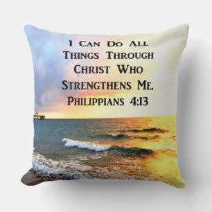 INSPIRIEREND PHILIPPIANER 4:13 SCRIPTURE VERSE KISSEN