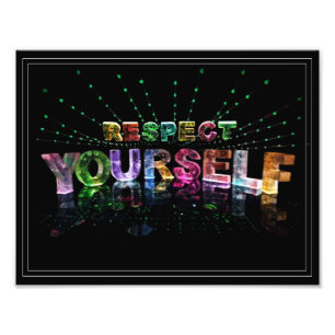 Inspirierend Plakat des Respekt-sich Fotodruck