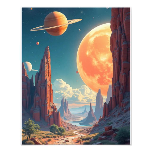 Inspirierend Raumdrucke & Imaginative Weltraumtech Fotodruck (Vorne)