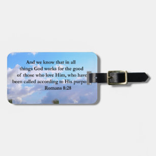 INSPIRIEREND ROMANS 8:28-DESIGN GEPÄCKANHÄNGER