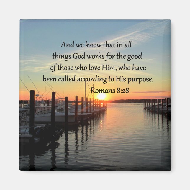 INSPIRIEREND ROMANS 8:28-DESIGN MAGNET (Vorne)