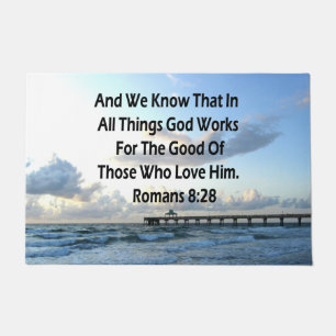 INSPIRIEREND RUMÄNE 8:28 BIBLE VERSE FUßMATTE