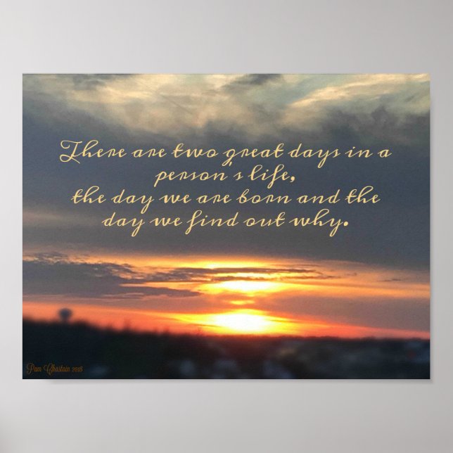 Inspirierend! Schöner Sonnenuntergang! Poster (Vorne)