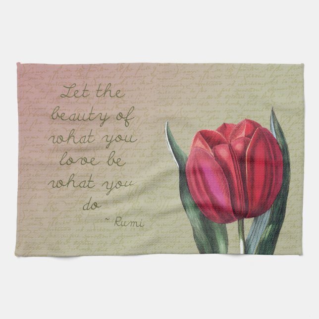 Inspirierend Schönheits-Tulpe Küchentuch (Horizontal)