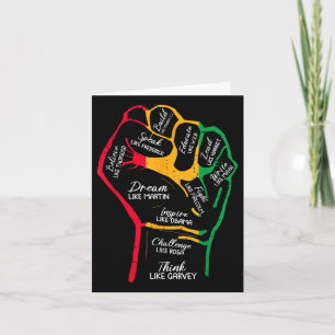 Inspirierend Schwarze Führer Power Faust Hand Schw Karte
