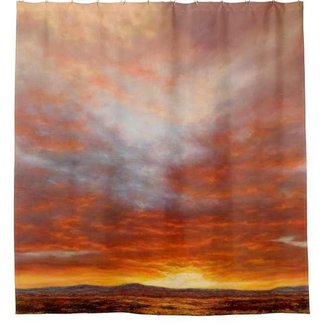 Inspirierend Sonnenaufgang-Duschvorhang Duschvorhang (Vorderseite)