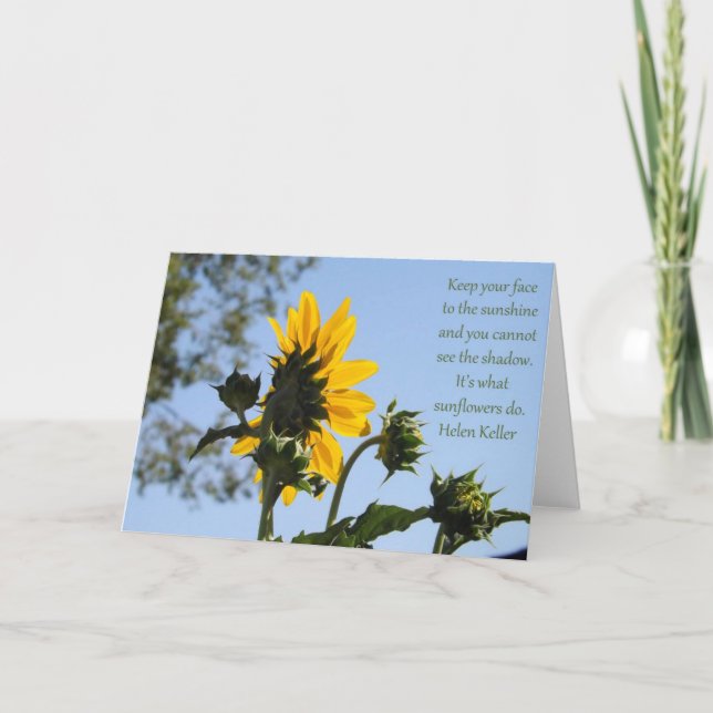 Inspirierend Sonnenblume-Karte Karte (Vorderseite)