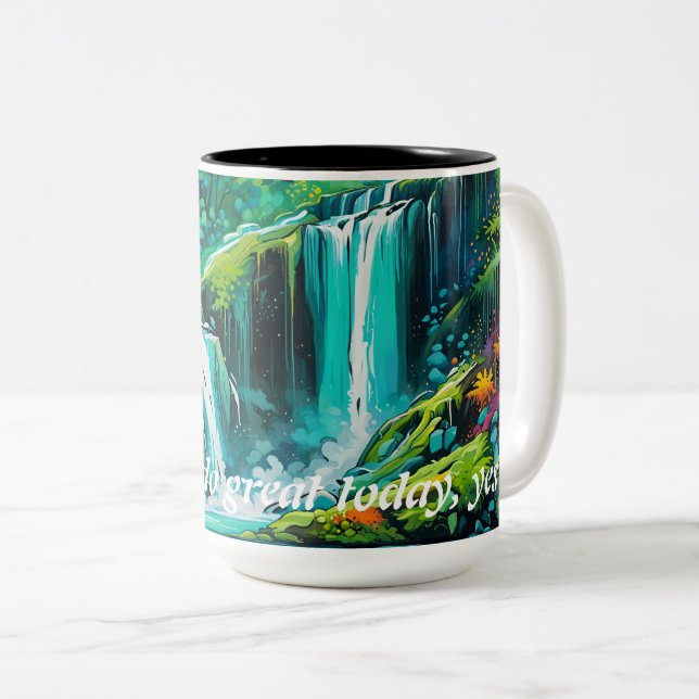 Inspirierend Tasse des Wasserfalls für einen schön (VorderseiteRechts)