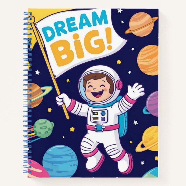Inspirierend "Träum groß" für Kinder Notizbuch (Vorderseite)