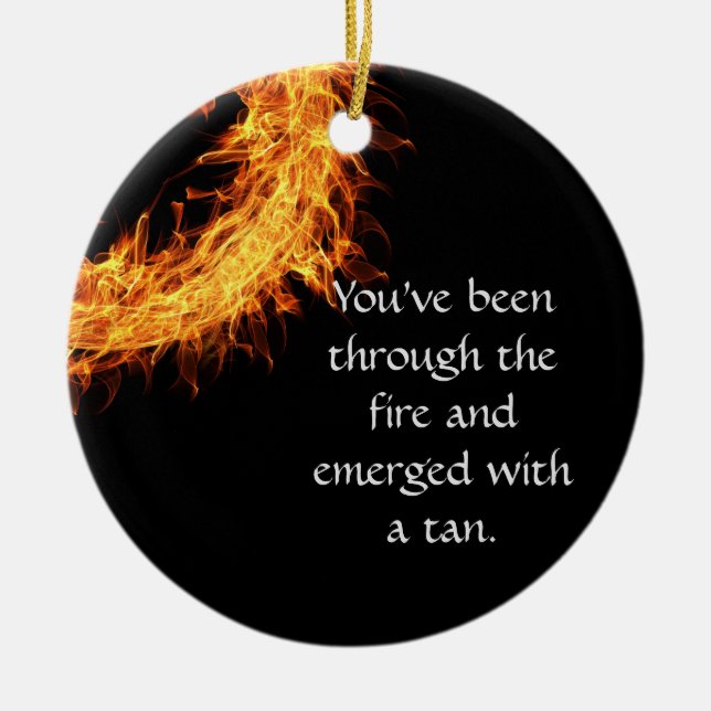 Inspirierend Überlebendmitteilung Keramikornament (Vorne)