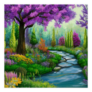 Inspirierend Waldlandschaften Poster