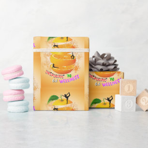 Inspirierend Wellness-Yoga Geschenkpapier