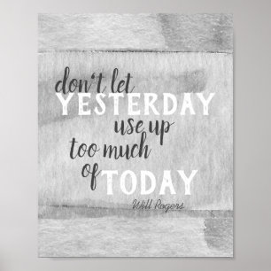 inspirierend Will Rogers Wasserfarbe zitieren Poster