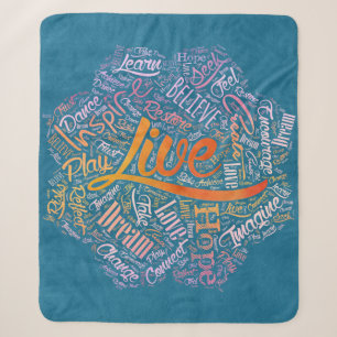 Inspirierend Wort-Wolken-Kunst in Lotus Sherpadecke