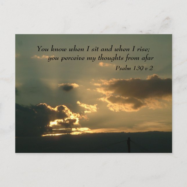 Inspirierend Wörter des Psalm-139 v 2% pipe% Postkarte (Vorderseite)