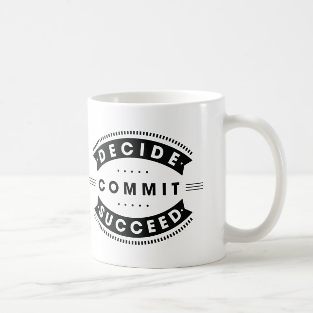 Inspirierend Wörter entscheiden festlegen folgen Kaffeetasse (Rechts)