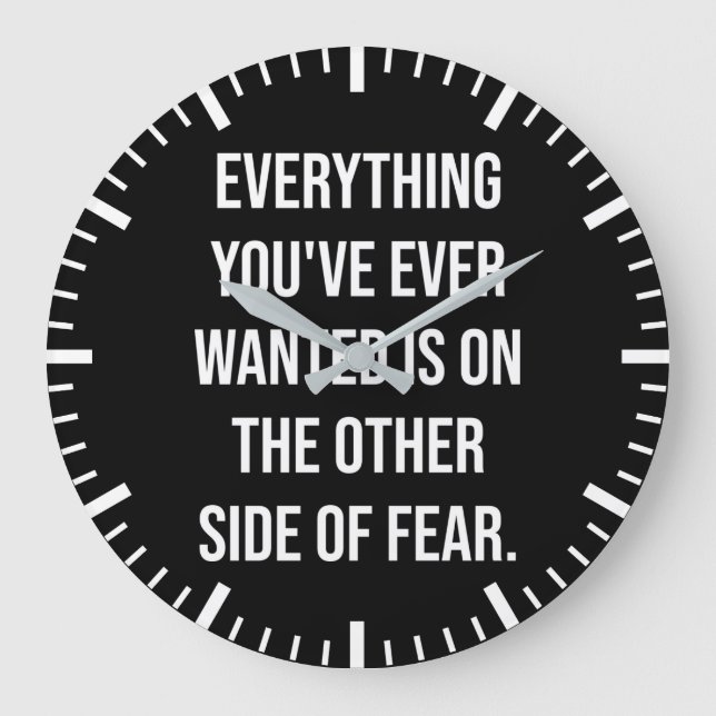 Inspirierend Wörter - Motivierend Große Wanduhr (Vorderseite)