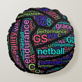 Inspirierend Wörternetball-Ball-Entwurf Rundes Kissen