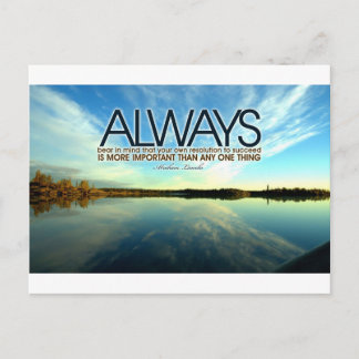 Inspirierend Zitat -- Abraham Lincoln Postkarte