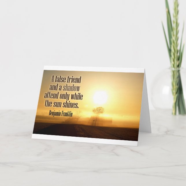 Inspirierend Zitat durch Benjamin Franklin Karte (Vorderseite)