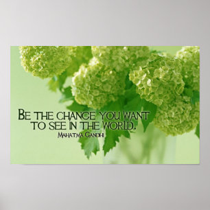 Inspirierend Zitat durch Mahatma Gandhi Poster