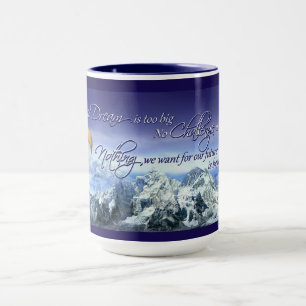Inspirierend Zitat Eagle Donald Trump u. Berge Tasse