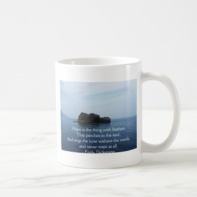 Inspirierend ZITAT Emilys Dickenson für das Heilen Kaffeetasse (Rechts)
