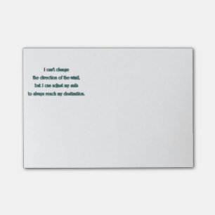 Inspirierend Zitat - Ich kann die Richtung nicht ä Post-it Klebezettel