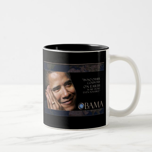 Inspirierend Zitat Obama Zweifarbige Tasse (Rechts)