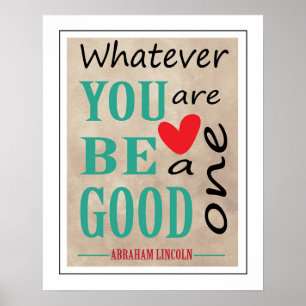 Inspirierend Zitat-Typografie Abraham Lincolns Poster