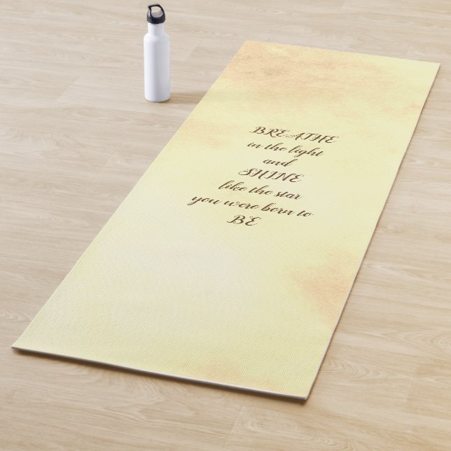 Inspirierend Zitatentwurf Yogamatte (Beispiel)