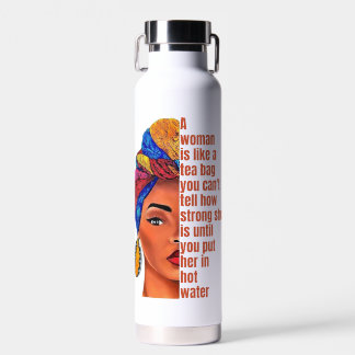 inspirierende afrikanische Amerikanerin mit Zitat Trinkflasche