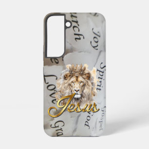 Inspirierende Bibel Monochrome Jesus Löwe von Juda Samsung Galaxy Hülle