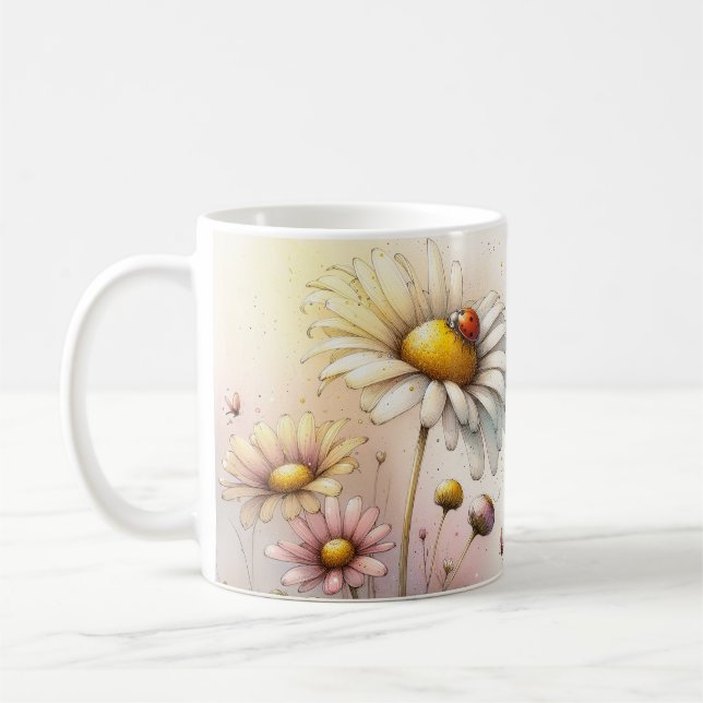 Inspirierende Blumen  Kaffeetasse (Links)