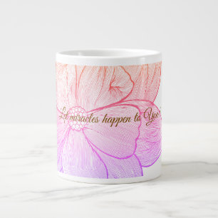 Inspirierende Blumen: Lass Wunder mit Dir geschehe Jumbo-Tasse