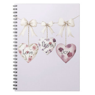 Inspirierende Blumenliebe Hoffnung Freude Herzen B Notizblock