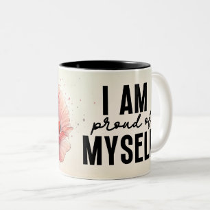 Inspirierende Blumenverpackung Zweifarbige Tasse