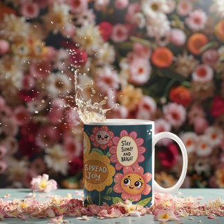 Inspirierende Blüten: Motivierender Gartentasse Jumbo-Tasse