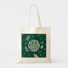 Inspirierende botanische Typografie-Tragetasche Tragetasche