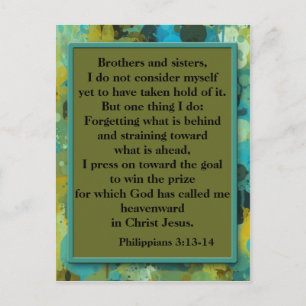 Inspirierende christliche Bibelvers-Postkarte Postkarte