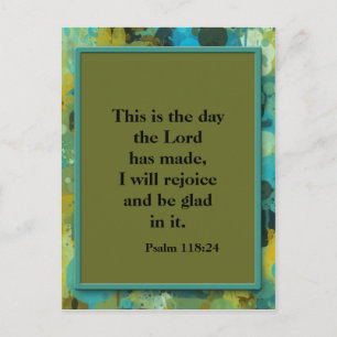 Inspirierende christliche Bibelvers-Postkarte Postkarte