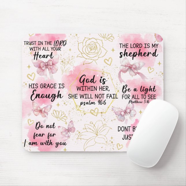 Inspirierende christliche Bibelverse Mousepad (Mit Mouse)