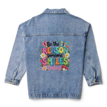 Inspirierende Damen-Denimjacke – Bestärkendes Qu