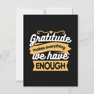 Inspirierende Dankbarkeits-Typografie-Zitate Postkarte