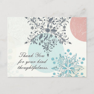 Inspirierende Dankeschön-Schrift, Vintage-Blume Postkarte