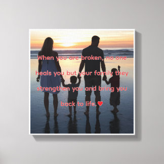 Inspirierende Familienzitat-Leinwand Leinwanddruck