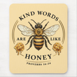 Inspirierende freundliche Worte/Biene Mousepad